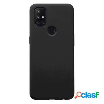 Cover in Plastica Gommata per OnePlus Nord N10 5G - Nero