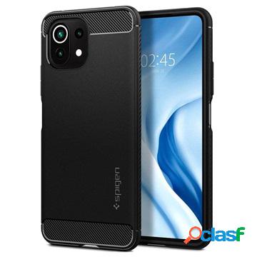 Cover in TPU Spigen Rugged Armor per Xiaomi Mi 11 Lite 5G -