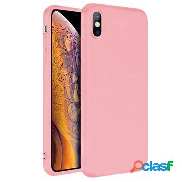 Custodia Anti Impronte Opaca in TPU per iPhone XS Max - Rosa