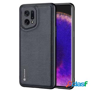 Custodia Ibrida Dux Ducis Fino per Oppo Find X5 - Nera