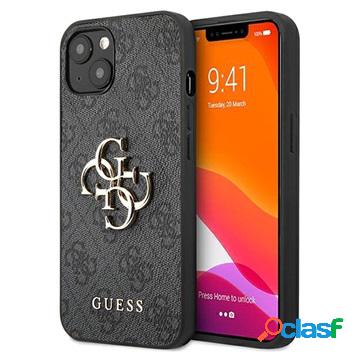 Custodia Ibrida Guess 4G Big Metal Logo per iPhone 13 - Nera