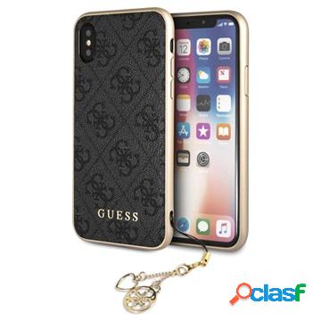 Custodia Ibrida Guess 4G Charms Collection per iPhone X/XS -