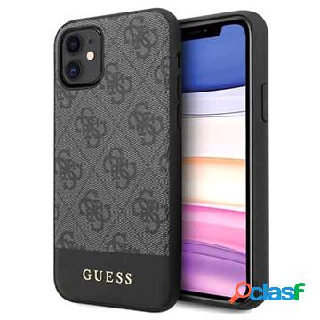 Custodia Ibrida Guess 4G Stripe per iPhone 11 - Grigio