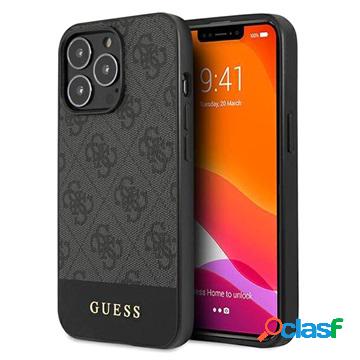 Custodia Ibrida Guess 4G Stripe per iPhone 13 Pro - Grigia