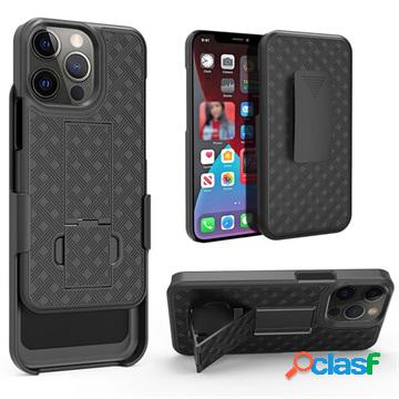 Custodia Ibrida con Clip da Cintura per iPhone 13 Pro - Nera