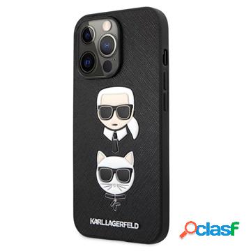 Custodia Karl Lagerfeld Saffiano K&C Heads per iPhone 13 Pro