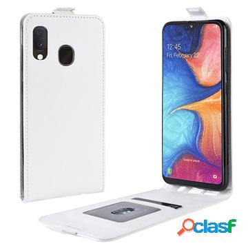 Custodia a Flip Verticale per Samsung Galaxy A20e - Bianca