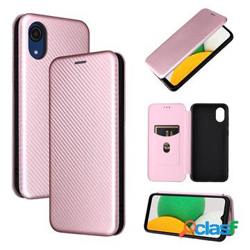 Custodia a Flip per Samsung Galaxy A03 Core - Fibra di