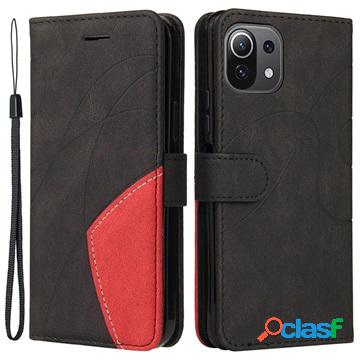 Custodia a Portafoglio Bi-Color Serie per Xiaomi Mi 11 Lite