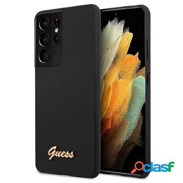 Custodia in Silicone Guess Metal Logo pour Samsung Galaxy