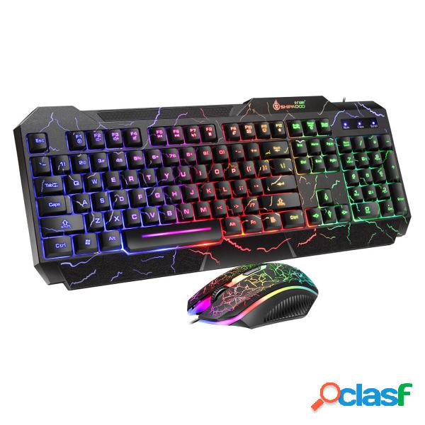 D620 Gaming Keyboard & Mouse Set 104 Keys USB Wired Colorful