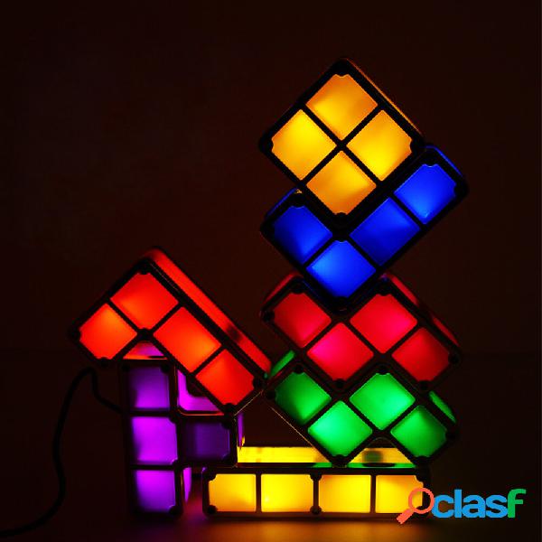 DIY Tetriss Puzzle Light Stackable LED Night Light