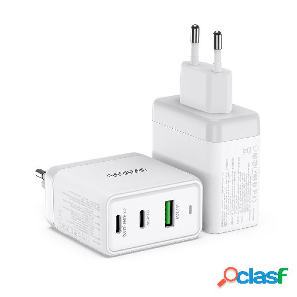 DUX DUCIS 3-Port PD 65W GaN Fast Charger 65W USB-C PD3.0 &