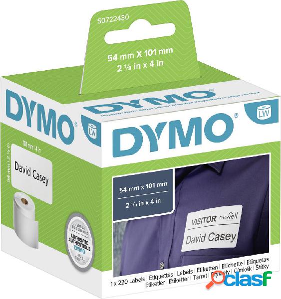 DYMO S0722430 Rotolo di etichette 101 x 54 mm Carta Bianco