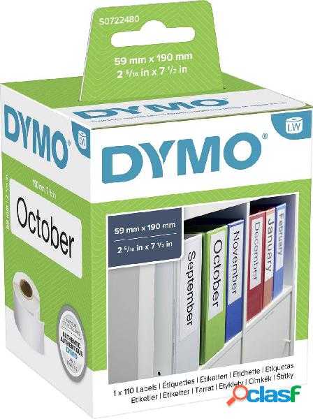 DYMO S0722480 Rotolo di etichette 59 x 190 mm Carta Bianco