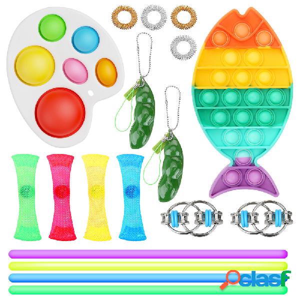 Decompression Set Toys Colorful Squeezing Anti Stress Toys