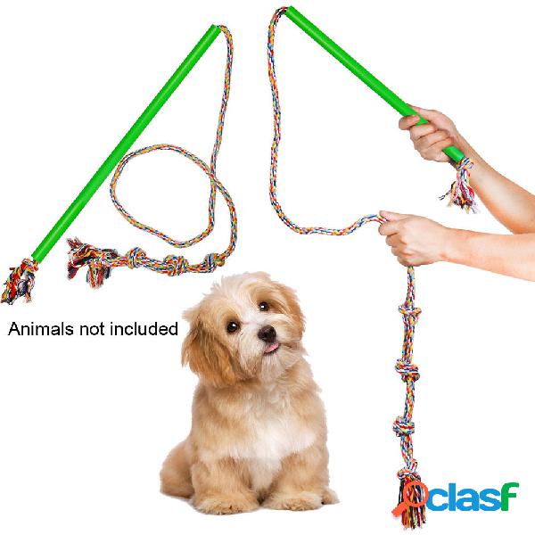 Dog Rod Toy Pet Teaser Chewing Rope Interactive Stick