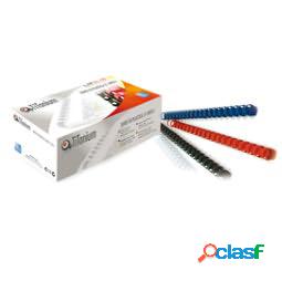 Dorsi spirale - 21 anelli - plastica - 10 mm - bianco -