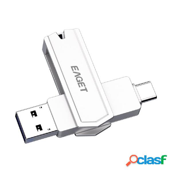 EAGET CF22 Type-C USB3.0 Flash Drive 32G 64G 128G OTG Solid