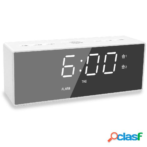 EK8609 Digital Alarm Clock Timer LED Mirror Snooze Table