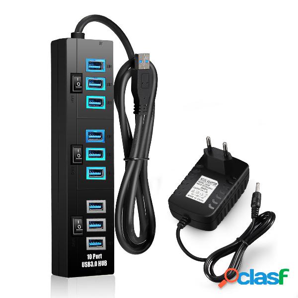ELEGIANT 10-Ports USB3.0 HUB Adapter Charger Fast Charging