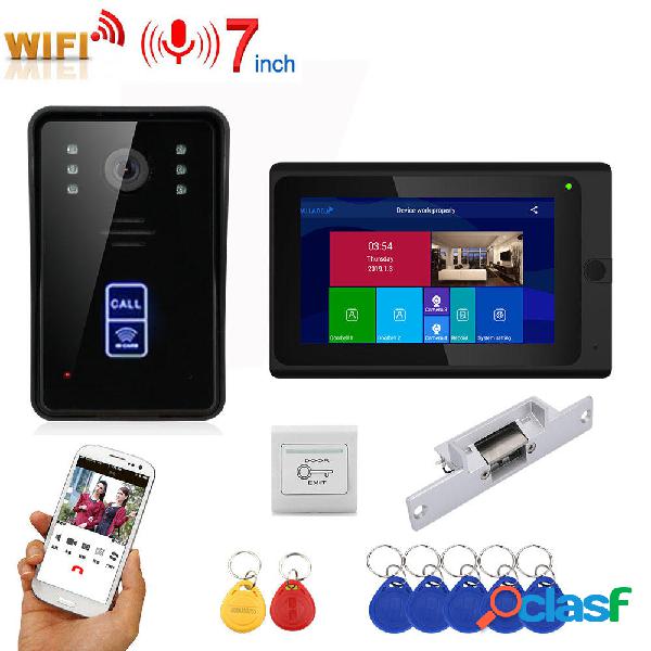 ENNIO 7inch Wireless Wifi RFID Video Door Phone Doorbell