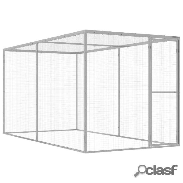 [EU Direct] vidaXL 146357 Cat Cage 3x1.5x1.5 m Galvanised