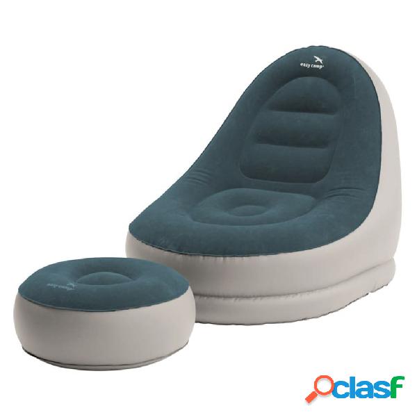 Easy Camp Set Divano Gonfiabile Comfy Acciaio Grigio e Blu