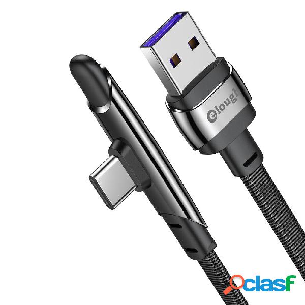 Elough 66W USB-C to USB-A Data Cable Zinc Alloy LED