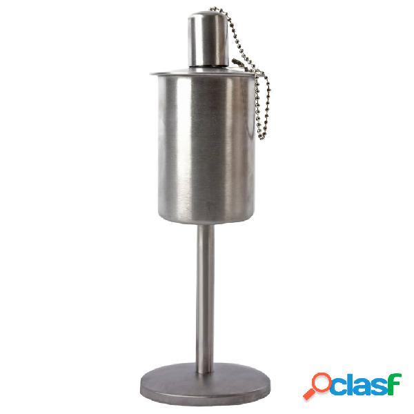 Esschert Design Fiaccola a Olio con Base in Acciaio