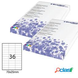 Etichetta adesiva - permanente - 70x25 mm - 36 etichette per