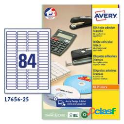 Etichette adesive L7656 - bianche - A4 - 46 x 11,1mm
