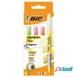 Evidenziatore Flex Highlighter - colori assortiti - Bic -