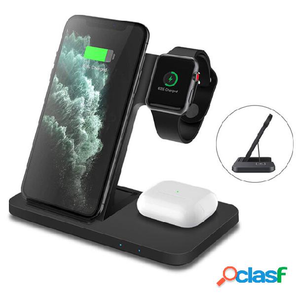 FDGAO 15W 3 in 1 Qi Wireless Charger for iPhone 12 11 Pro XS