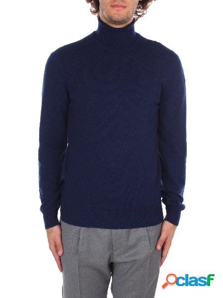 Fedeli Cashmere Maglieria Dolcevita Uomo Blu