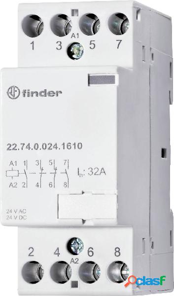 Finder 22.74.0.024.1310 Contattore 4 NA 24 V/DC, 24 V/AC 32