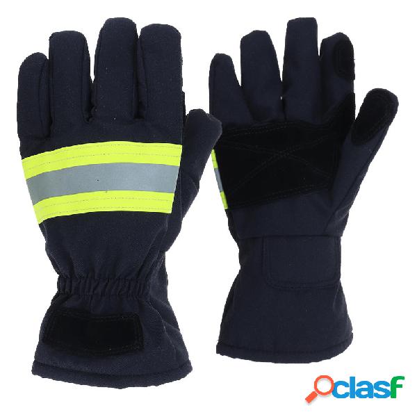Fire Proof Protective Work Gloves Reflective Strap Fire
