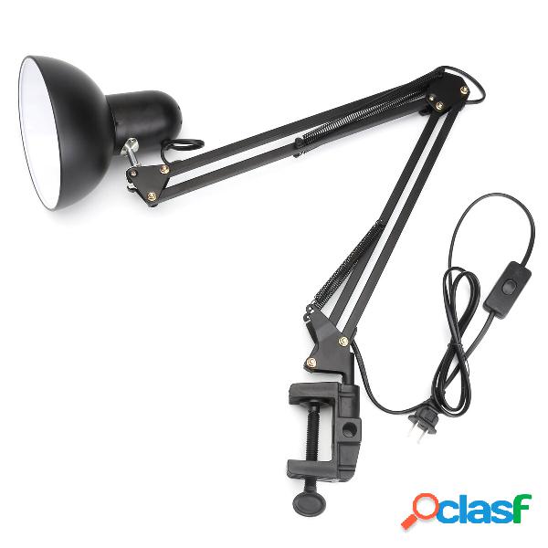 Flexible Swing Arm Clamp Mount Lamp Black Adjustable Office