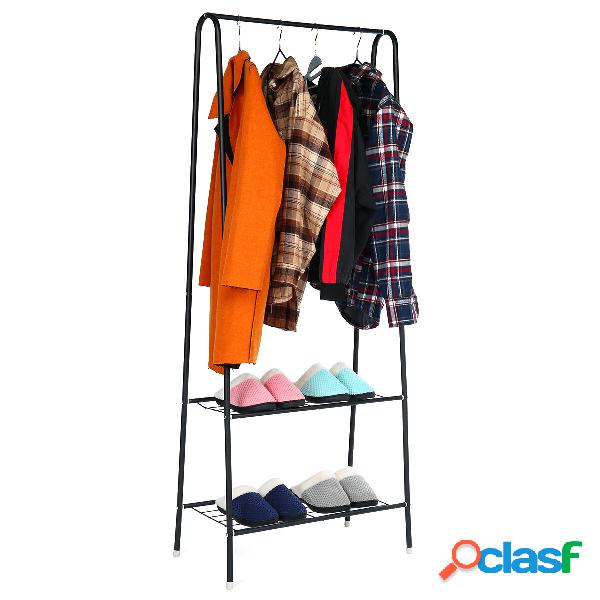 Floor Clothes Rack Mobile Clothes Tree Rack Bedroom Shoes
