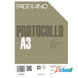 Foglio protocollo - A4 - senza rigatura - 60 gr - bianco -