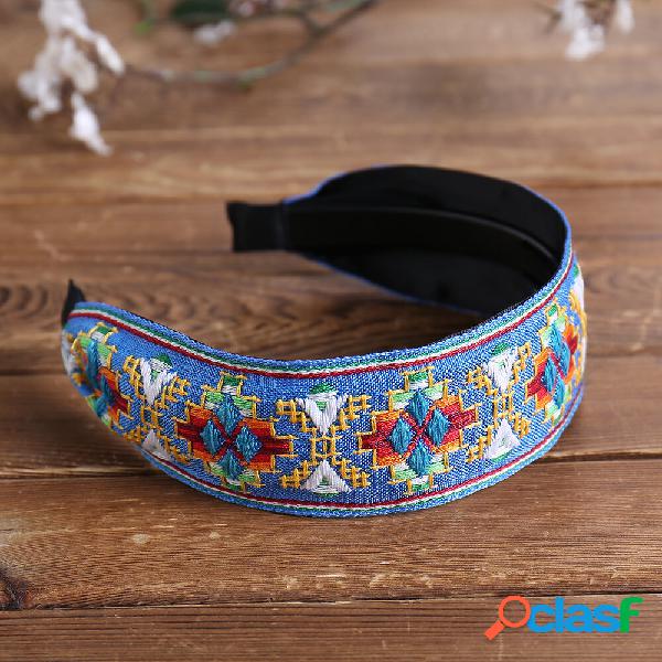 Fresh Bohemian Ethnic Style Hair Band Embroidered Cotton