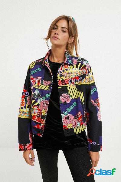 Giacca trucker stampata