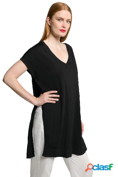 Gilet dal taglio lungo, smanicato e oversize con scollo a V,