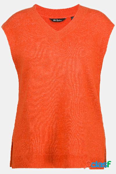 Gilet di maglia, Donna, Arancione, Taglia: 48/50, Fibre