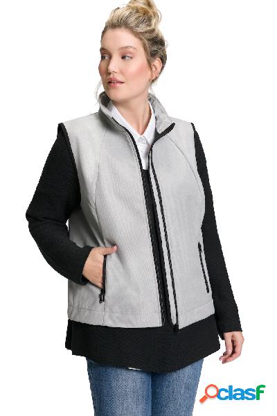 Gilet di softshell con fodera di pile e collo alto, Donna,