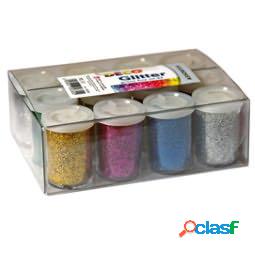 Glitter flacone grana fine - 25ml - colori assortiti - DECO