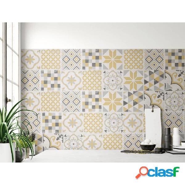Grosfillex Pannelli Murali Accent 9 pz 15,4x120 cm Giallo