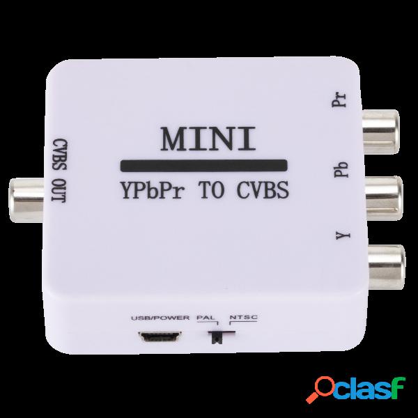 Grwibeou Mini YPbPr to CVBS Video Converter Adapter Color