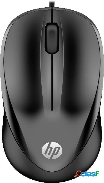 HP 1000 Mouse USB Ottico Nero 3 Tasti 1200 dpi