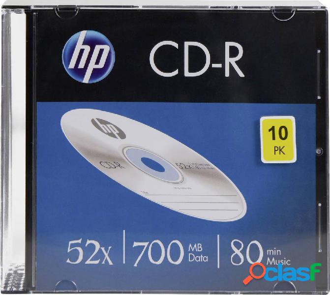 HP CRE00085 CD-R vergine 700 MB 10 pz. Slim case